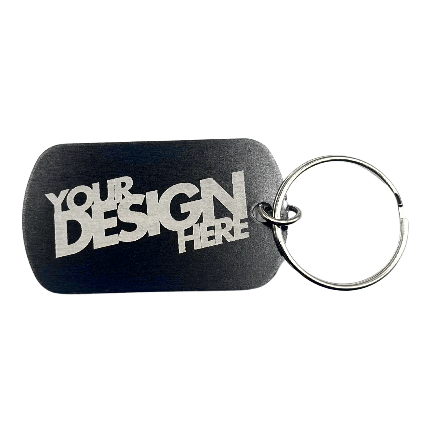 Metal Dog Tag Keychain - Custom Laser Engraved