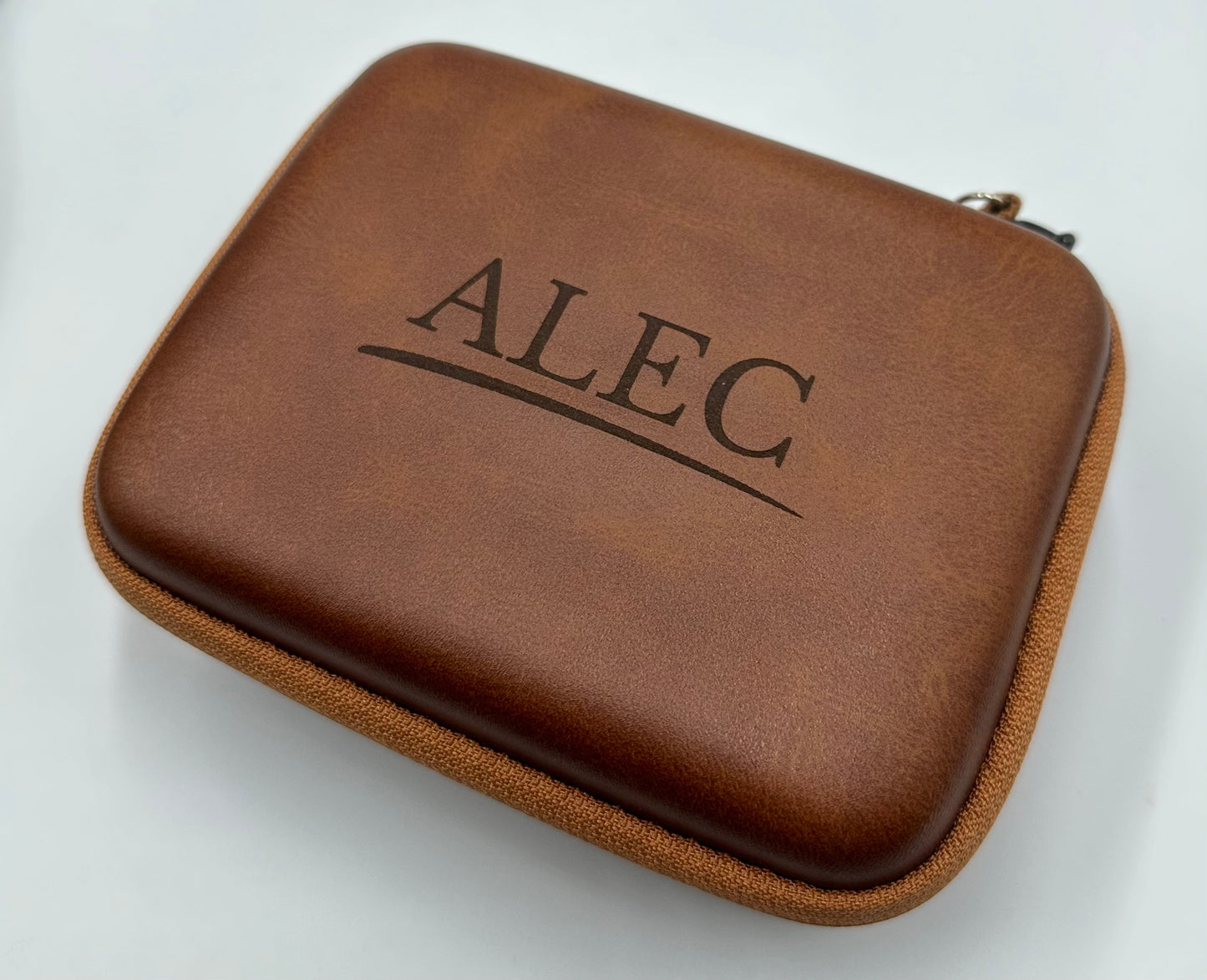 Custom Laser Engraved Leather Guitar Pick Box - Any Logo or Design - Musician or Guitarist Gift