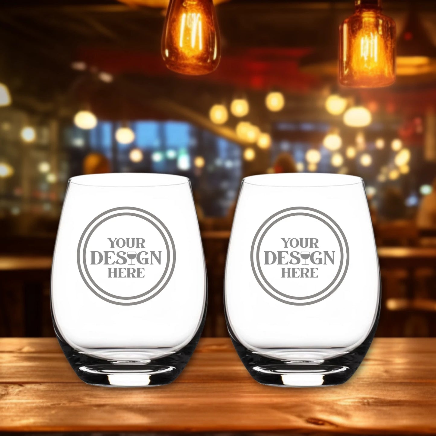 Stemless Wine Glasses - Set of 2