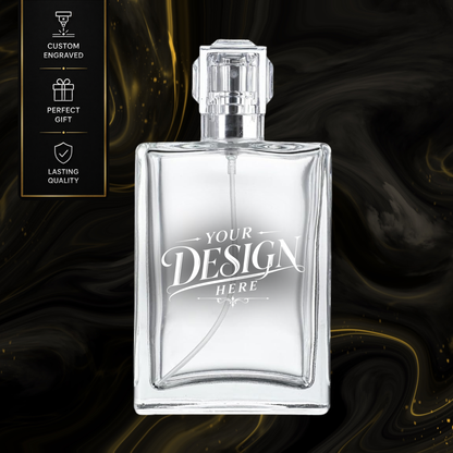 Custom Laser Engraved Cologne/Perfume Bottle - 3.4oz Personalized Easy to Gift Bottle Travel Sized