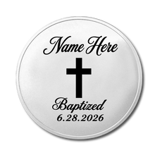 Custom Laser Engraved Baptism Coin Name + Date Religious Keepsake Godparent Gift