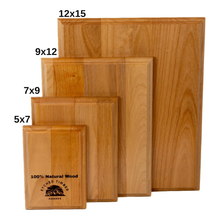 Custom Laser Engraved Wooden Plaque - Genuine Red Alder - Different Sizes Available