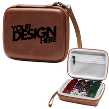 Leather Guitar Pick Box - Any Logo or Design - Perfect Musician or Guitarist Gift