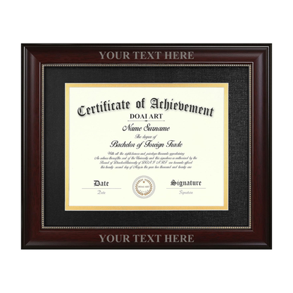 Custom Laser Engraved Diploma Frame - 11x8.5 Inch - Personalized - Graduation Scholar Award