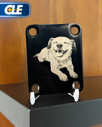 Guitar Neck Plate - Custom Engraved