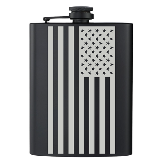 American Flag Stainless Steel Flask 8oz
