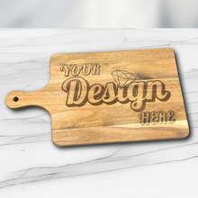 Cutting Board - Polished Acacia Wood - Custom Laser Engraved