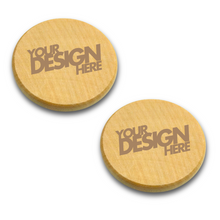 Wood Coins 2 PACK - Custom Laser Engraved