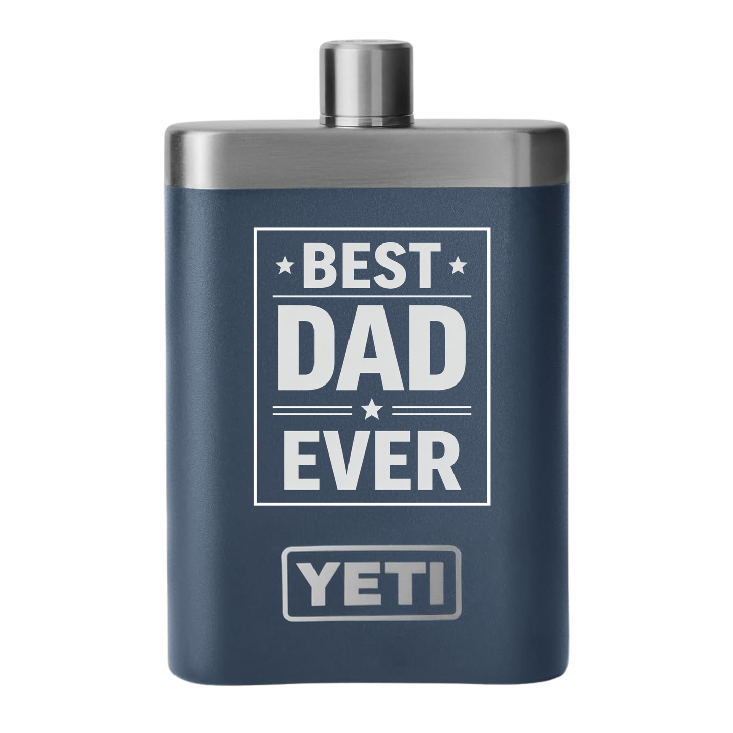 "Best Dad Ever" Yeti Flask ANY COLOR Personalized Fathers Day Birthday Gift