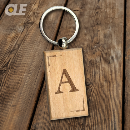 Wood Letter Keychains - Custom Laser Engraved