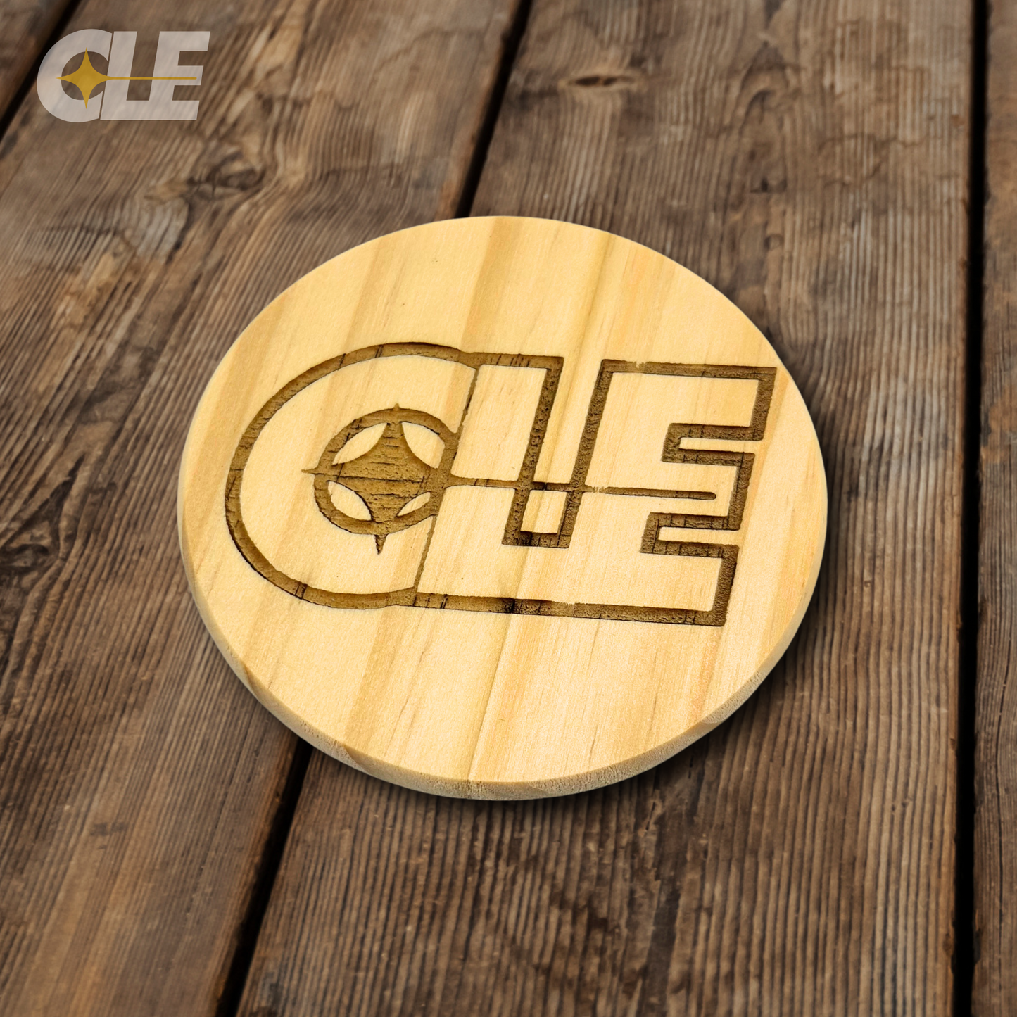 Wooden Coasters - Custom Laser Engraved (4 Pack)