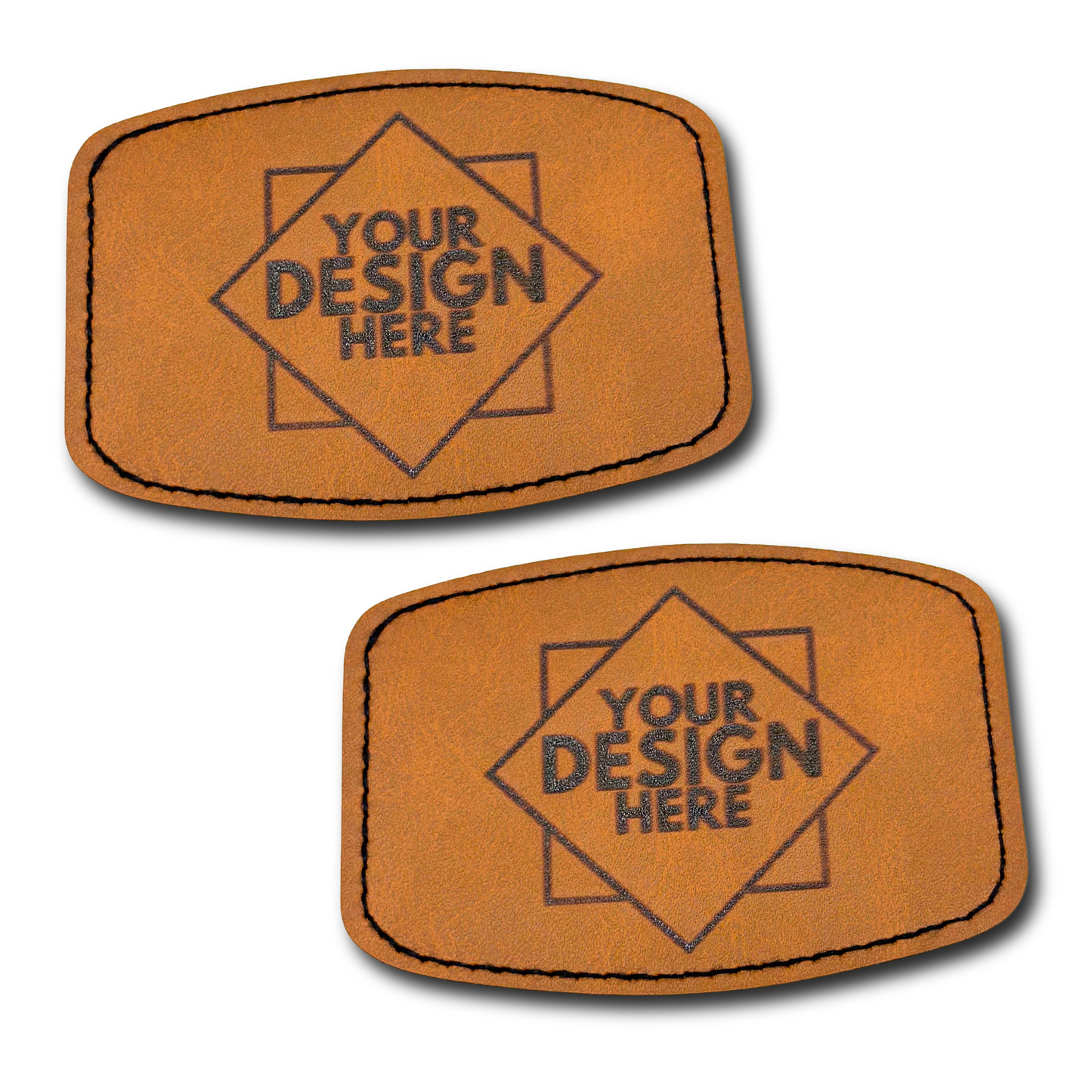 Leather Patch PACK OF 2 (Custom Laser Engraved)