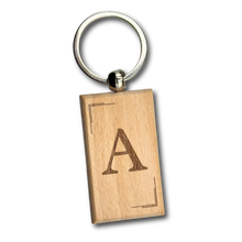 Wood Letter Keychains - Custom Laser Engraved