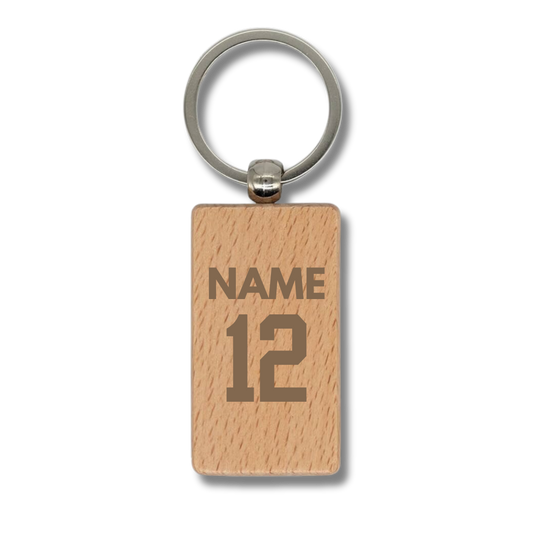 Jersey Keychain - Custom Laser Engraved