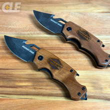 Custom Engraved Knife - Wood Handle