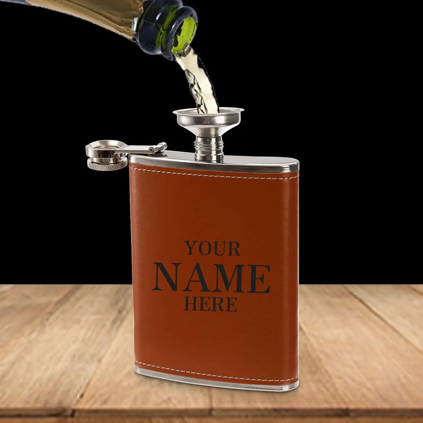 Leather Hip Flask Drinkware Alcohol Wedding Groomsmen Wedding Gift