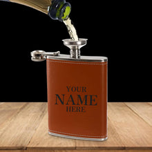 Leather Hip Flask Drinkware Alcohol Wedding Groomsmen Wedding Gift