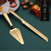 Cake Cutter + Knife Wedding Set Event Serving Utensils Personalized