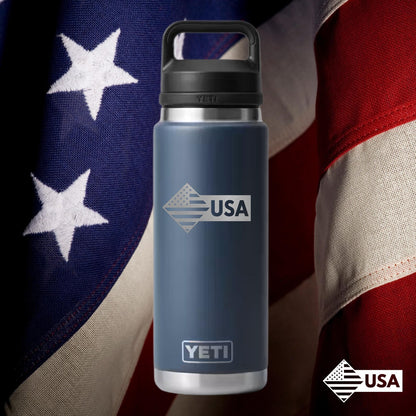 YETI Water Bottle (26oz) - USA Flag