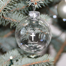 Custom Laser Engraved Baptism Ornament - Name Date Baptized - Personalized Religious Christian Catholic Gift